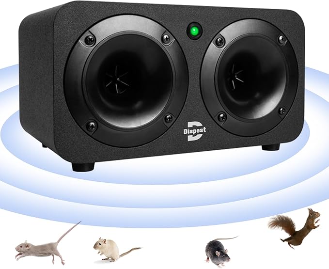 High Power Effective Plug-in Ultrasonic and Bionic, Rodent, Mouse Repeller for Building,Warehouse,Garage, Attic，Restaurant,Supermarket, and More. Coverage up to 2000 Square Feet When No Barriers