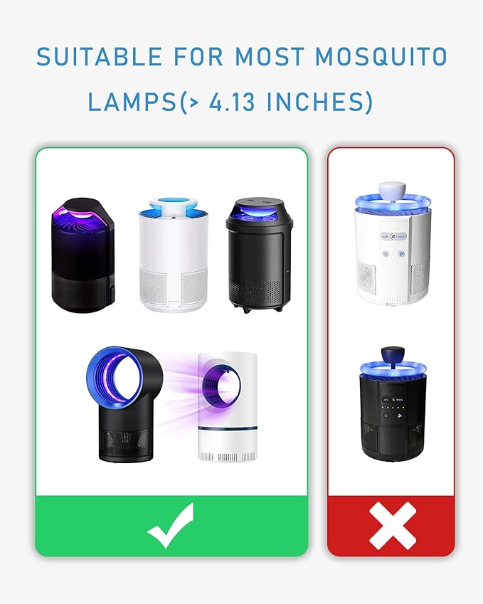 Mosquito Trap Sticky Refillable Glue Boards 12 Pack, 4.13" Fits Most Models Indoor Mosquito Killer Lamp