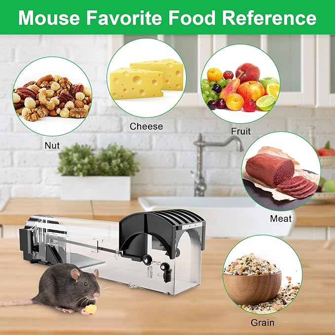 Humane Mouse Traps, 12.6 Inches Enlarged No Kill Live Rat Rodent Traps for Chipmunks, Reusable Catch and Release Mouse Trap That Work for Indoor & Outdoor (2 Pack)