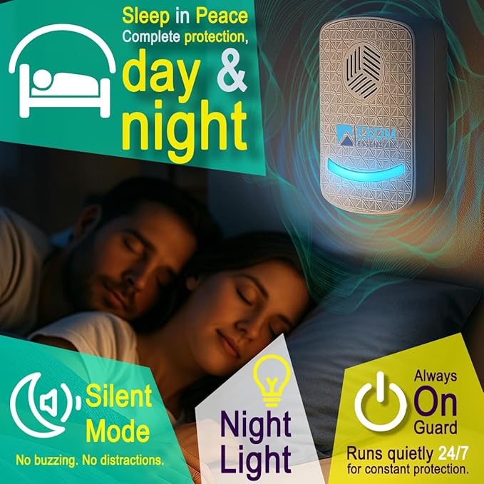 T-24, Ultrasonic Pest Repeller Wall Plug-in Most Effective Than Repellents - Get Rid of - Rodents, Squirrels, Mice, Rats, Bats, Roaches, Ants, Spiders, Bed Bugs, Мosquito, Insects, Fleas (4 Pack)