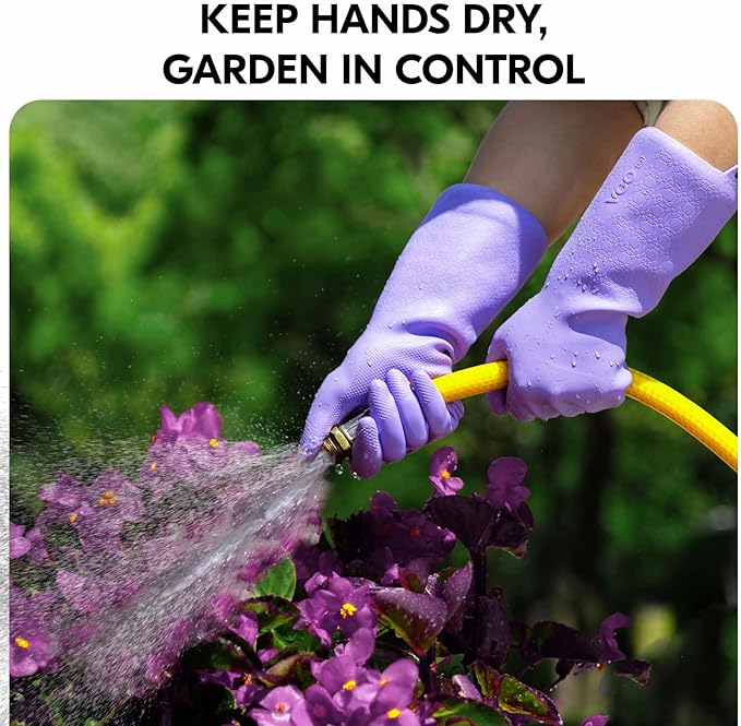 Vgo... Extra Long Gardening Gloves with Fresh Rich Aromas,Waterproof,Slip-Resistant,Chemical-Resistant Glove for Gardening,Outdoor Work(TP1117)