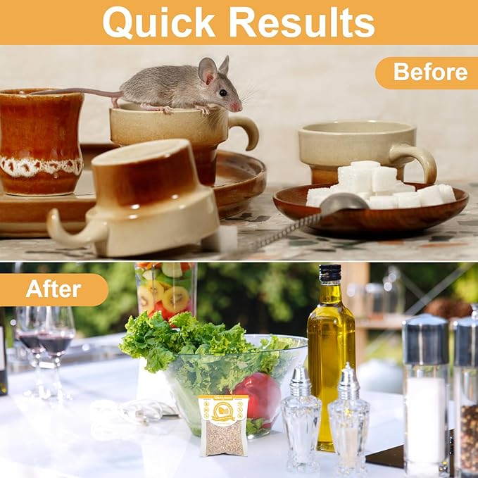 10 Pack Rodent Mouse Repellent Pouches Peppermint Oil to Repel Mice and Rats, Mouse Mice Repeller Pest Repellent Pouches for House Mouse Deterrent Indoor