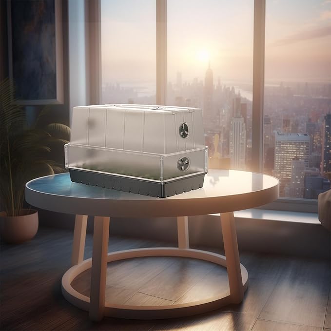 AC Infinity Large Humidity Dome, Heavy-Duty Germination Kit with 3 mm Thick Clear Dome, Sturdy Drip Tray, 6x12 Cell Seedling Tray, and Vented Height Extension Panels, for Seed Starting, Cloning Plants