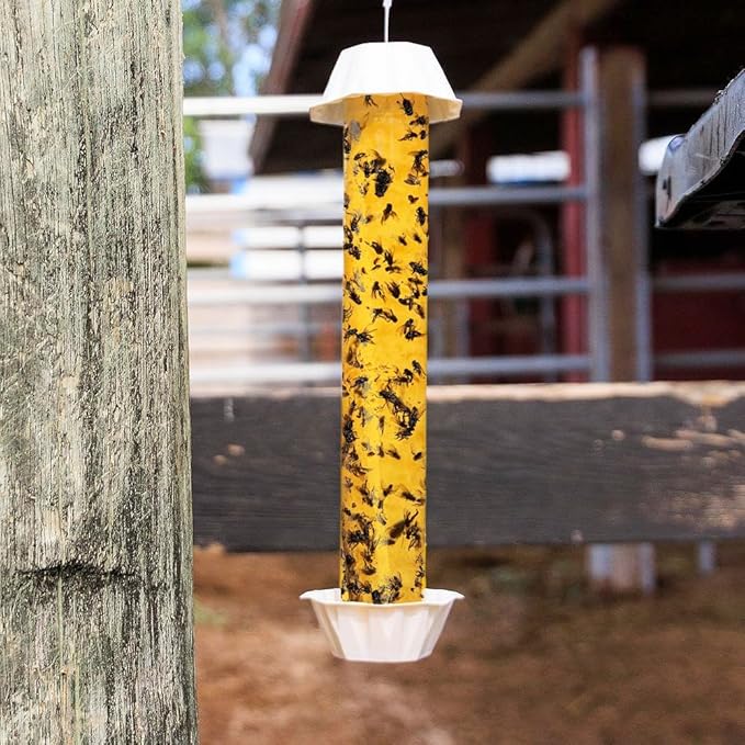 4Pcs Fly Stick Sticky Fly Traps for Indoor and Outdoor - Odorless Fruit Fly Catcher Trap for Home, Strips Indoor Sticky Hanging, Paper for Home Tape Outdoor