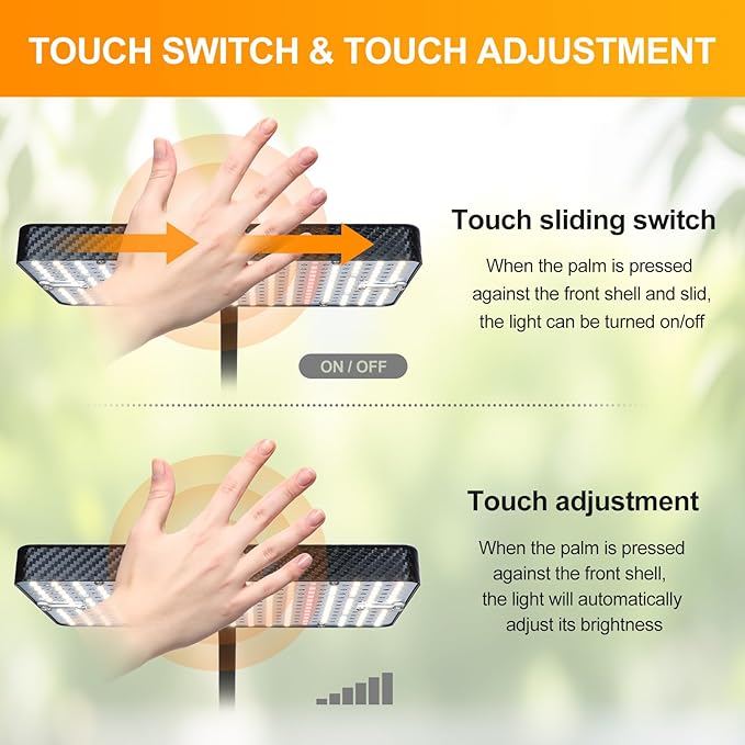 FECiDA Smart Control Tall Grow Light with Stand & Timer 4/8/12H, 25W Standing Grow Lights for Indoor Plants, Bonsai Tree, Bright Enough Like A Small Sun for Indoor Jungle, 24"-64" Height Adjustable