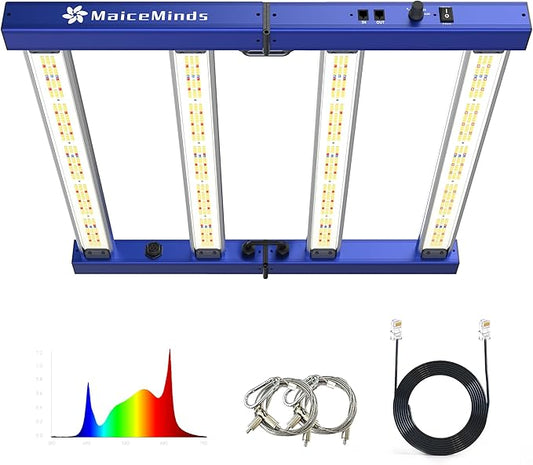240W Led Grow Light Full Spectrum Foldable and dimmable Bar Style Growing Light Daisy Chain 2x2/3x3ft Grow Lamp for Indoor Plants
