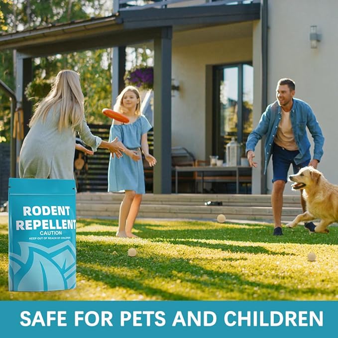 Rodent Repellent, Mice Repellent Indoor, Mouse Repellents Outdoor, Peppermint to Repel Mice and Rats, Mouse Deterrent, Rat Repellant for House, Mice Control for Car/Garage-4P