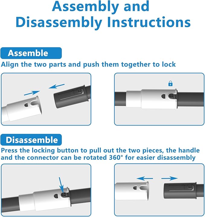 47.3" Ice Scrapers for Car Windshield, 2 in 1 Ice Scraper and Snow Brush with Comfortable Foam Grip, Adjustable Length Settings, Snow Removal Tool for Car, Truck, SUV, Winter car Accessories
