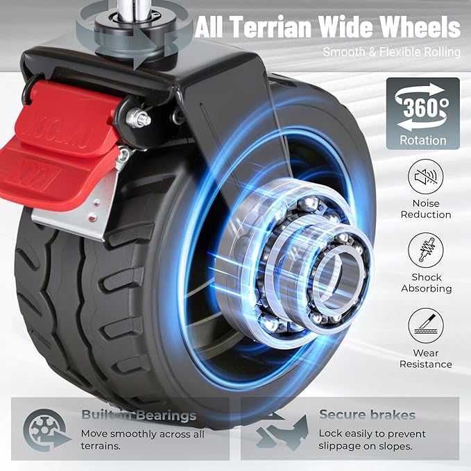 Overmont Ultra-Compact Collapsible Wagon Cart - 200L Portable Folding Wagon with All-Terrain Wheels Utility for Beach, Grocery Shopping, Camping, and Gardening – 330lbs Load Capacity Grey