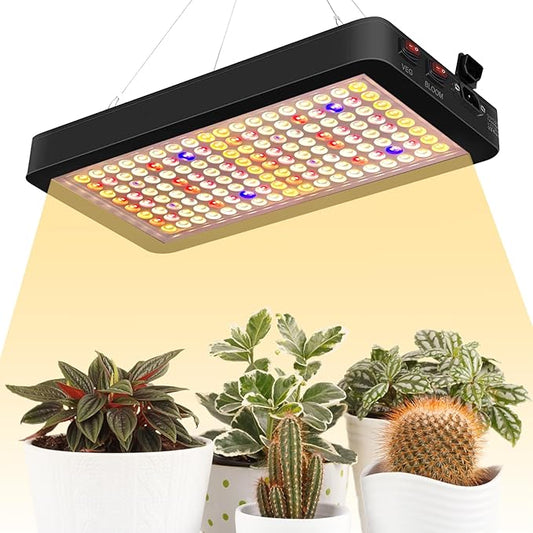 BW2000 LED Grow Light Full Spectrum,2024 Upgraded Dual Chip LED Full Spectrum Plant,Grow Light with Veg & Bloom Switch for Hydroponic Indoor Plants Veg and Flower Growing