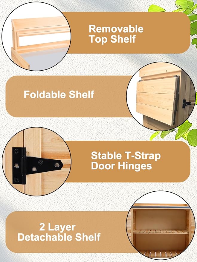 Kalolary Potting Bench for Outside Garden Potting Table with Storage Cabinet Foldable Shelf Multipurpose Garden Workstation Wooden Outdoor Potting Bench for Patio Garden Horticulture