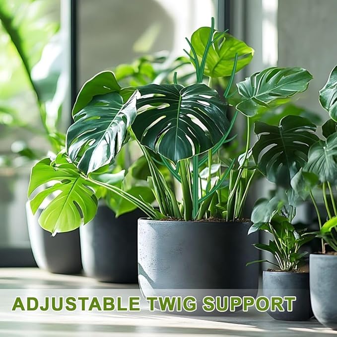 Plant Support Stakes,Adjustable Height Branch Shape Plant rods for Small &Medium Monstera 2 3 4 Fee Tall Support Sticks for Climbing Plants,Garden Accessories,Alternative to Moss Poles,2 Sets 51"