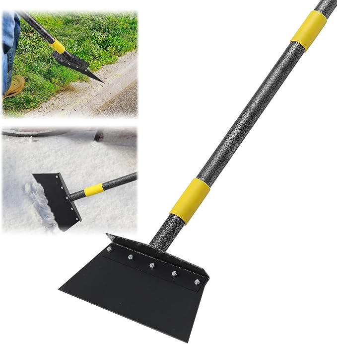 Garden Flat Shovel, 74" Multifunctional Cleaning Shovel, Manual Weeder Heavy Duty Metal Floor Scraper Garden Tool for Lawn Digging, Weeding, Scraping, Ice Remove, Edging