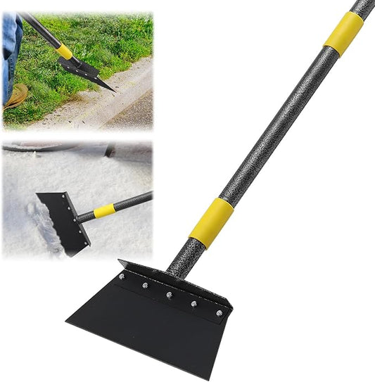 Garden Flat Shovel, 74" Multifunctional Cleaning Shovel, Manual Weeder Heavy Duty Metal Floor Scraper Garden Tool for Lawn Digging, Weeding, Scraping, Ice Remove, Edging