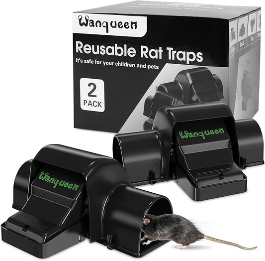 Reusable Rat & Chipmunk Traps, Prevents Accidental Triggering Mouse Trap, Tunnel Dual-Entry Squirrel Trap for Big Rats, Large Efficient Capture Device, Snap Traps for Humane Capture