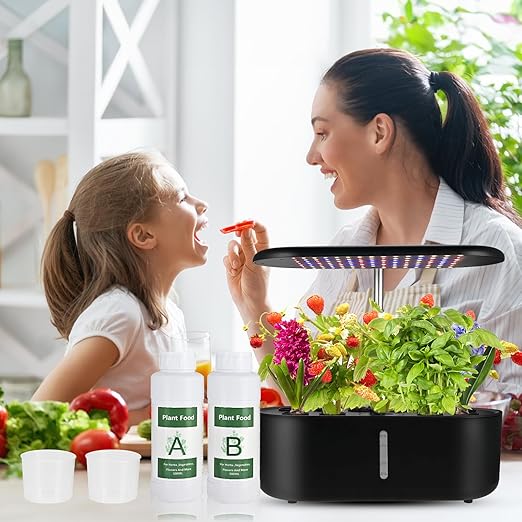 1000ml Hydroponic Nutrients A&B for Aerogarden Plant Food with 2 Measuring Cups - Fertilizer for Indoor Hydroponics Garden & Growing Vegetables, Fruits, Flowers (1000ml)