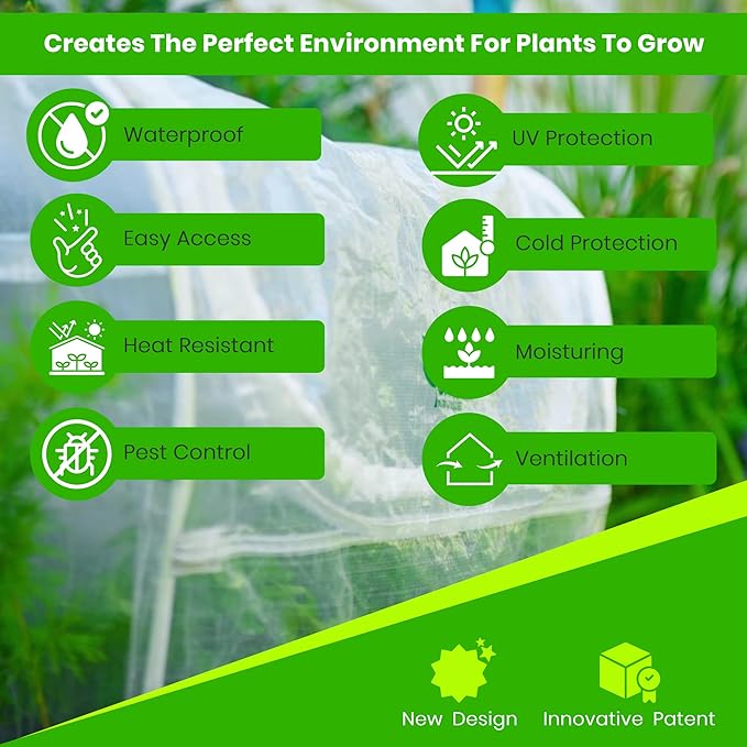 Portable Mini Indoor Greenhouse - Perfect Greenhouses for Outdoors & Indoors Gardening, 24''x22''x12'' Small & Heavy Duty Green Houses for Outside - Ideal Green House Planter for Herbs