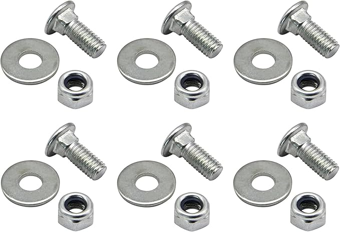 6 Pack 784-5581A Carriage Bolts Nuts (5/16-18) 5/8" for MTD Snow Blower Shave Plate Scraper Bar Replacement