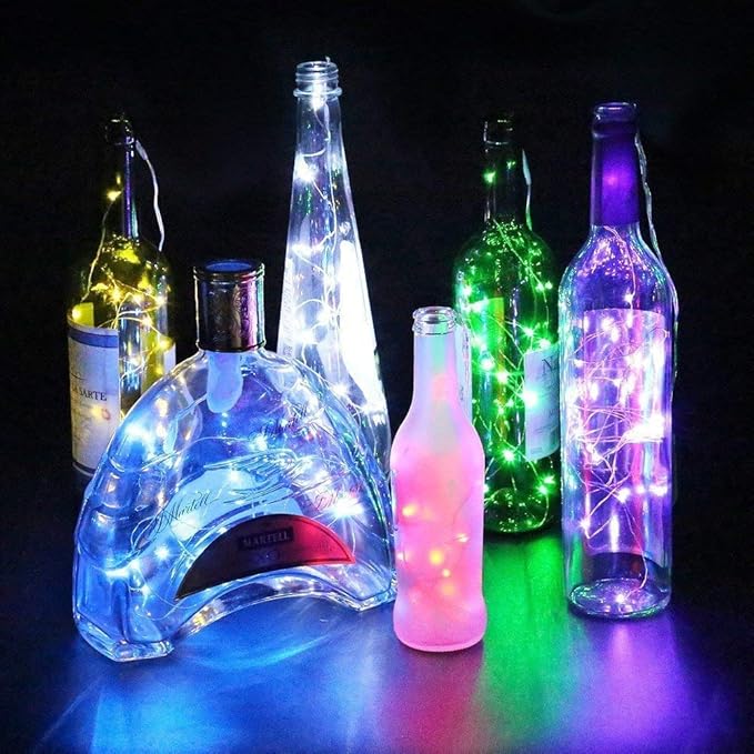 VOOKRY 8 Pack 30 LED Fairy Lights Battery Operated-10 ft Mini Copper Wire String Lights Firefly Starry Moon Lights for DIY Crafts Wedding Party Table Centerpieces Bedroom Costume Halloween(Multicolor)