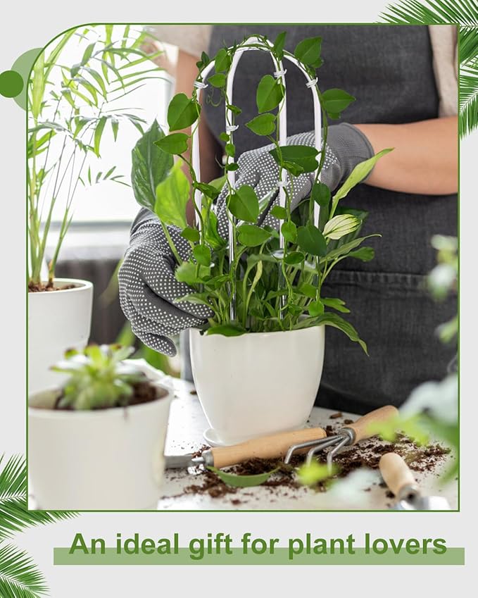 16 Inch U-Shaped Acrylic Plant Trellis, 2 Pcs Extended Hoya Trellis for Supporting Potted Climbing Plants, Small Houseplant Trellis Garden Accessory for Potted Ivy Indoor Outdoor