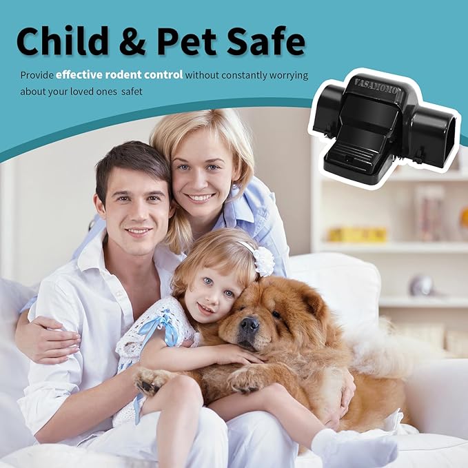 Large Rat Trap, Humane Dual-Entry Tunnel Traps for Rat, Mice & Chipmunks, Instant Kill Rodent Snap Trap with Sensitive Trigger and Powerful Jaws, for Both Indoor & Outdoor,Pack of 2