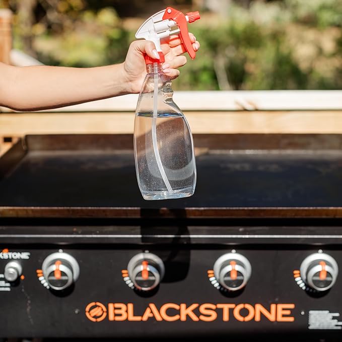 Heavy Duty 24oz Clear Plastic Spray Bottles for Cleaning - Large Empty Bottles for Gardening Solutions, Vinegar, Chemicals, Professional Cleaners - Adjustable Sprayer Nozzle - 4 Pack