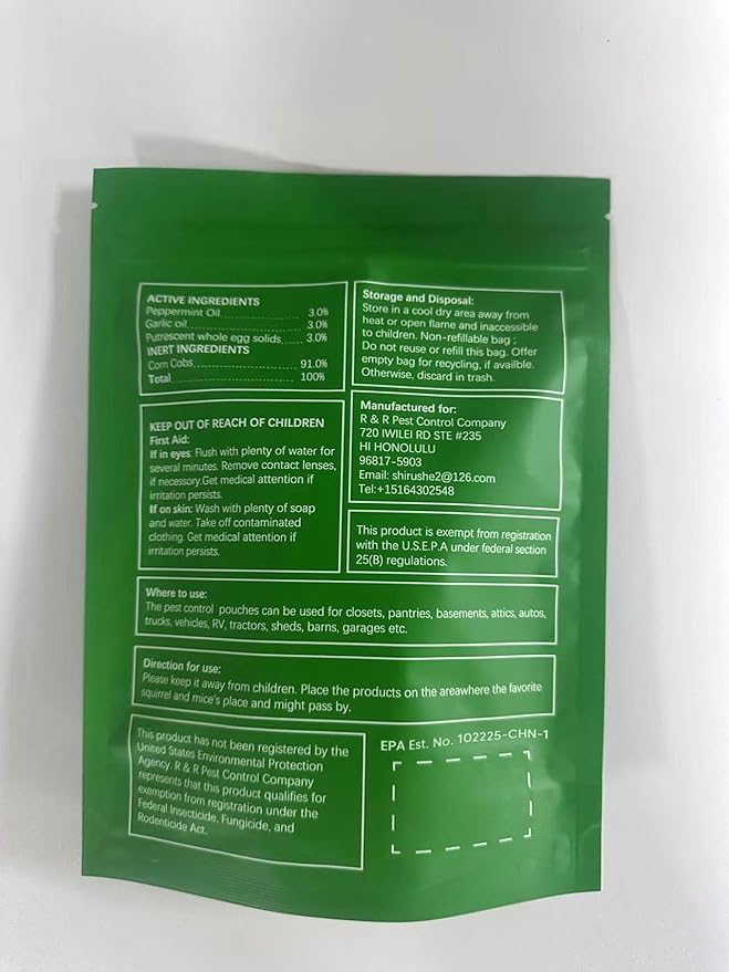 Pest Control, Mouse Repellent Pouches, Rodent Repellent, Mice Repellant Indoor, Peppermint Mice to Repel Spider, Ant, Roach & Mosquito, Rat Repellant Outdoor, Keep Mouse Out of Camper-10P