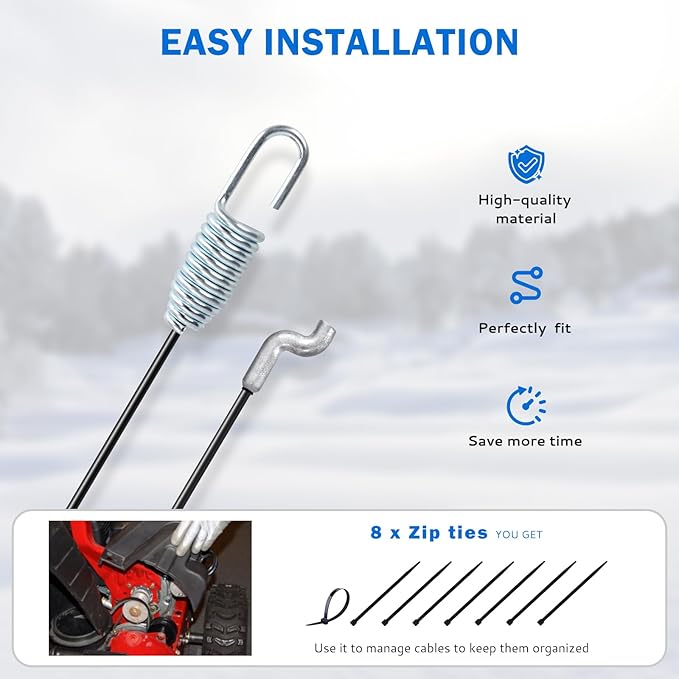 Creative.C 946-04230B Auger Drive Clutch Traction Control Cable for MTD Cub Cadet Troy-Bilt Storm Machines Yard Man Snow Blower Thrower 946-04230 946-04230A 746-04230 746-04230A