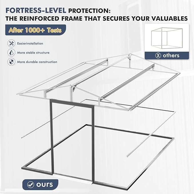 Metal Shed 8x10 FT - Steel Tool Storage with Sliding Door & Vents - Outdoor Bike Sheds for Garden, Backyard, Patio - Utility Storage Solution