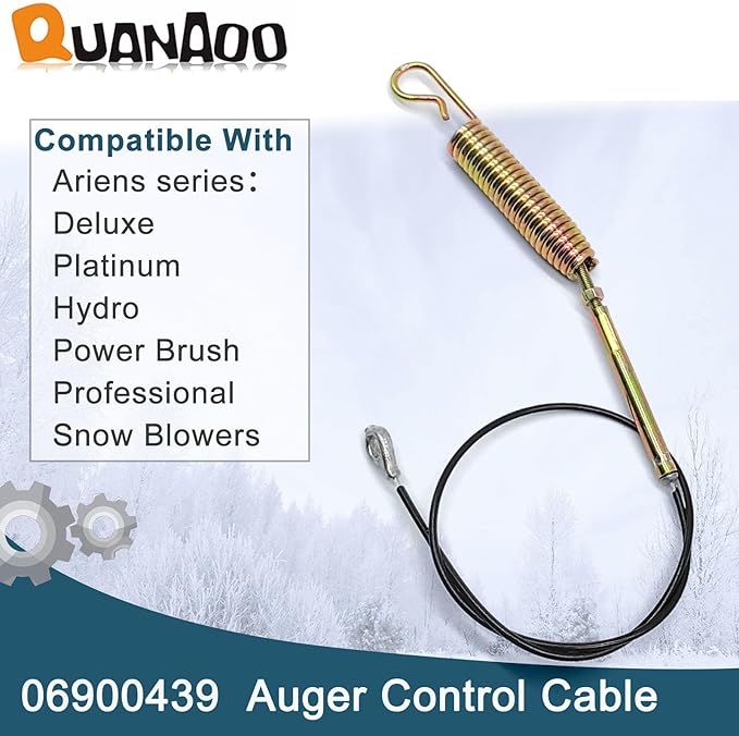 Auger Control Cable 06900439 for Ariens Gravely fits Ariens Gravely Power Brush Deluxe Pro 24 28 30 36 Snow Blower Traction Cable Replacement