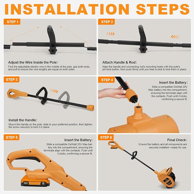 Electric Snow Shovel-Cordless Snow Removal Kit with Direction Plate & Dual-Safety Switch,Max 10" Throw Distance