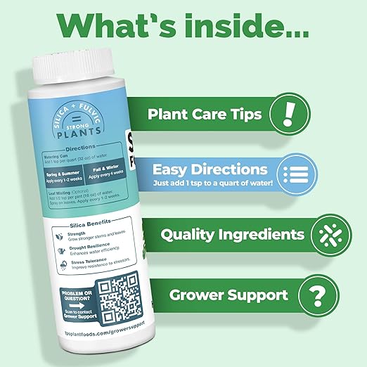 TPS NUTRIENTS Silica for Plants, Boost Strength & Resilience, Stronger Stems & Healthier Leaves - 8 oz (250mL)