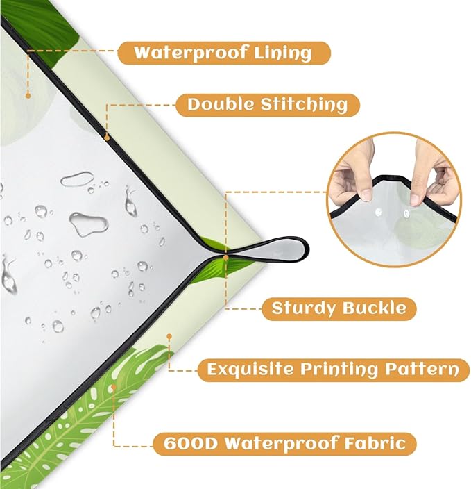 Palm Leaves Foldable Garden Hand Transplanting Succulent Tools,Waterproof Thickened Repotting Mat Plant Tag, Miniature Planting Indoor Fairy Care,Potting,Cactus,Houseplant Bonsai Tool Kit Gift