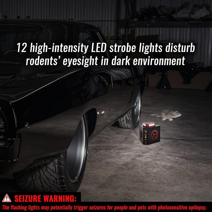 4-in-1 Ultrasonic Rodent Repellent Plug-in Mice Repeller Rat Deterrent Pest Control Device with Ultrasound, Impulse, Flashing Lights, Predator Sounds, Indoor Mouse and Rat Control, Pack of 2