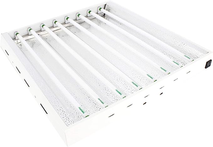 2Ft X 24In 8Lamps 200W T5 Fluorescent Grow Lights with 6500K Grow Lamps and 20000 Lumens & High PPFD, Great for Seeding, Colon, and VegGrowing Stages! Fast Growing!