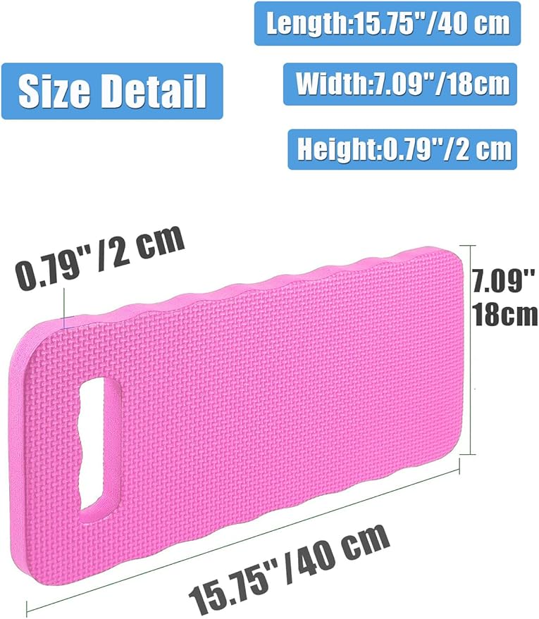 YWSHF 4 PCS Garden Kneeling Pad,Knee Mat Waterproof Foam Knee Pads for Gardening,Cleaning,Baby Bath,Yoga,Praying and Exercise 15.745'' x 7.09'' x 0.79'' Pink