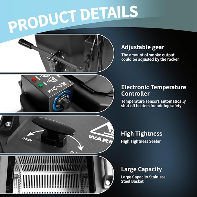 Dry Ice Fog Machine, 6000W Low Lying Fog Machine Professional Stage Fogger with Tube Nozzle for Indoor Outdoor Stage Wedding Party Club DJ Stage Effect Dry Ice Machine