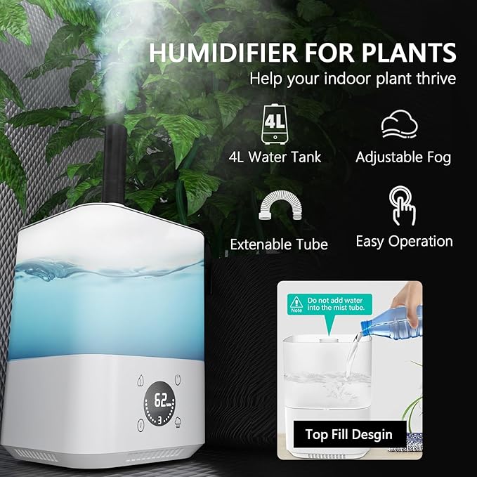 Upgrade Integrated Auto Grow Tent Kit Complete Kit, S1000 LED Grow Light, 32"x32"x64" Grow Tent, 4“ Ventilation with Inline Fan, Carbon Filter, Irrigation Kit, Humidifier and Clip Fan