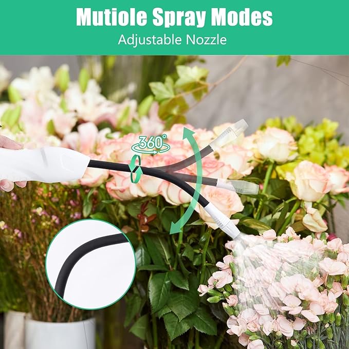 Battery Powered Sprayer 0.5 Gallon/2L Garden Sprayer with Upgraded USB Rechargeable Automatic Plant Mister Electric Sprayer in Lawn and Garden