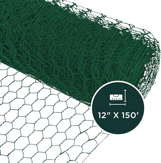 Green Florist Netting, Customizable Floral Wire, Steel Wire Mesh Roll, Versatile and Durable Garden Netting, Essential Floral Arrangement Supplies, 12 inches x 150 feet
