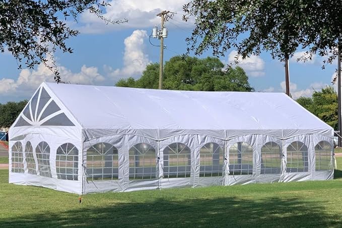 DELTA 40'x20' PE Marquee Party Tent, Tents for Parties, Large Wedding Tent, Carpas para Fiestas,Heavy Duty Canopy, Outdoor Event with Waterproof Top + 5 Storage Bags