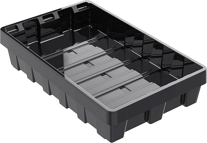 Gardzen 10 Pack Seed Trays, Reusable Plant Grow Trays, Ideal for Seed Starting, Microgreens, Indoor Gardening, and Greenhouse Plant Nurseries - No Drain Holes, 14.5"x9"
