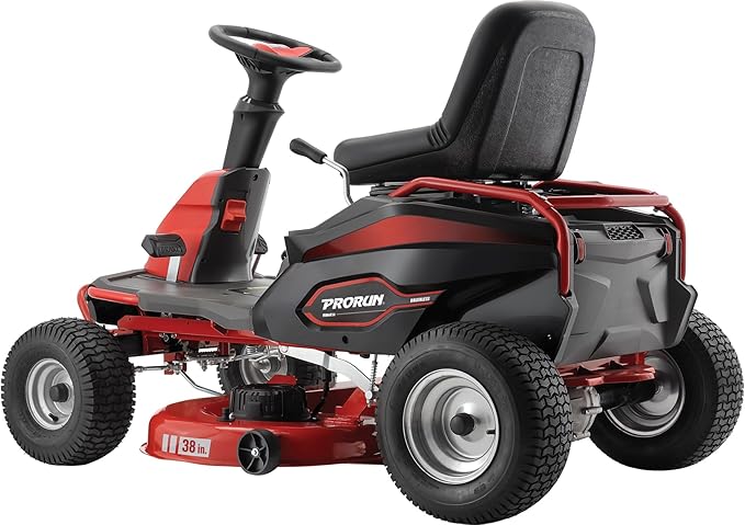 48V 38-in. Steel Deck Brushless Riding Lawn Mower with 75 Ah Battery and Charger