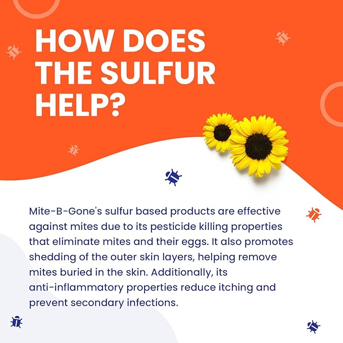 All-Natural Itch Relief by Mite-B-Gone - Sulfur Lotion Treatment for Acne, Bug Bites, Skin Redness & Itching, Discomfort & Rosacea | Safe for Kids and Adults| Fast & Effective for All Skin Types| 4 oz