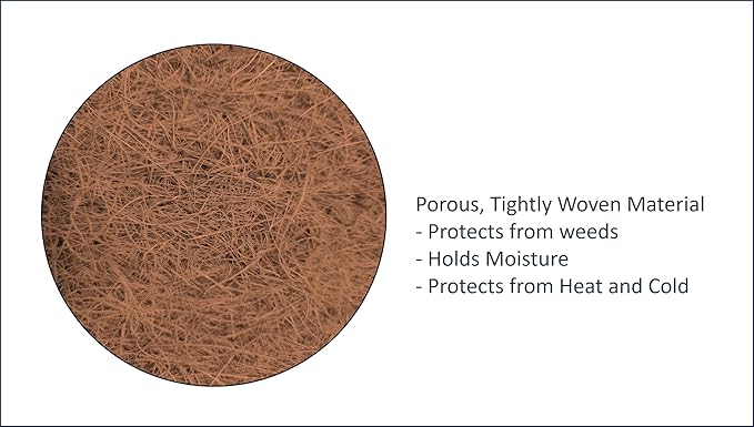 Deepthi Coco Coir Fiber Sheet Roll – 24 x 36 Inch, Pack of 3 – Natural Coconut Mat for Planters, Garden Beds, Pet Cages, Basket Liners, Reptile Bedding, Snow/Ice Anti-Slip Mat, Mulch Barrier