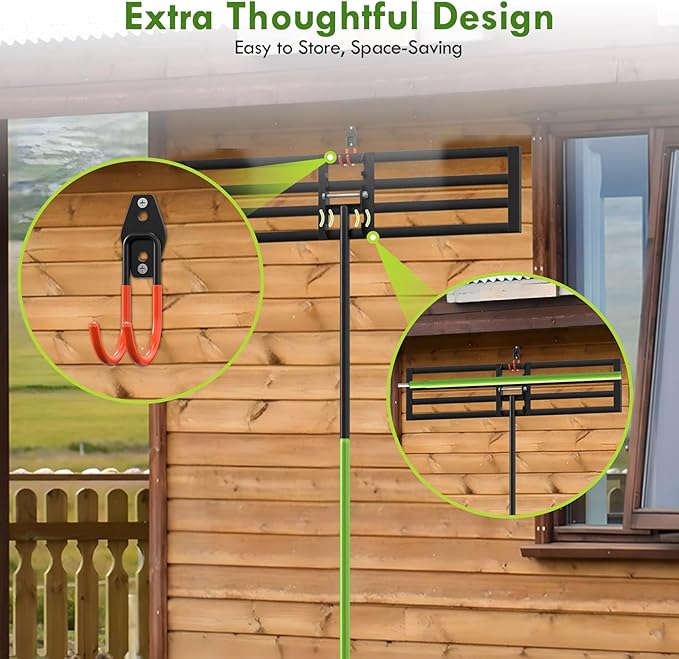 Seeutek Lawn Leveling Rake, 45” x 10” Lawn Leveler with 6.5FT Durable Handle Rakes for Lawns, 0-180° Adjustable Ground Leveler Tool for Yard, Level Soil Sand Dirt Surfaces