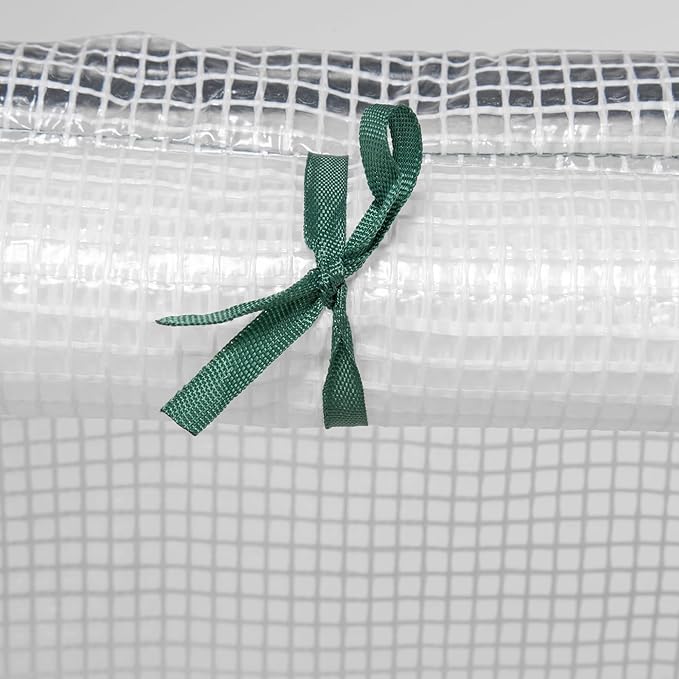 Outsunny 6' x 3' x 3' Mini Greenhouse with Zippered Doors & Roll-up Windows, Portable Plant Hot House with Durable PE Cover, Water Resistant, UV Protected for Outdoor Flowers, Vegetables, White