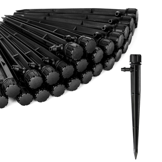 60 Piece of Drip Irrigation Emitters and Parts or Professional Irrigation Drippers and Drip Emitters or Sprinkler System Parts and Heads for 1/4 inch drip tubing