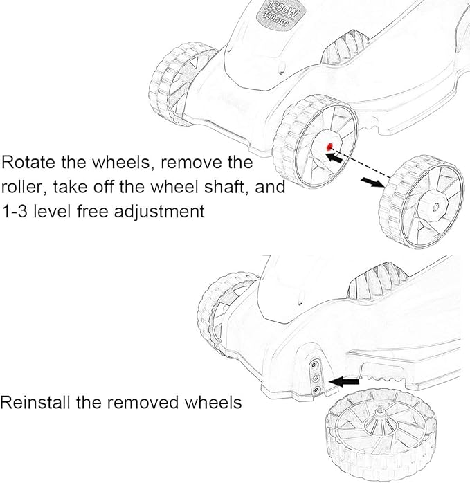 Goplus Lawn Mower, 13 Inch 2-in-1 Electric Lawn Mower with Grass Collection Bag, Folding Handle, Adjustable Cutting Height, Corded Push Lawn Mowers for Garden Yard, 12 Amp (Red)
