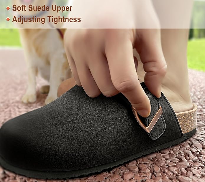 BULLIANT Comfort Clogs Slippers Sandals Nurse Work Shoes Unisex for Men Women with Cushioned Cork-Footbed